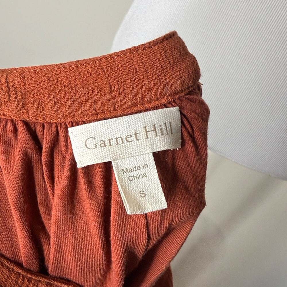 Garnet Hill Orange Textured Sleeveless Cotton Dress - Picture 4 of 6